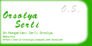 orsolya serli business card